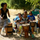 Ouida &amp; Afia Teaching 4, Born To Drum 2015
