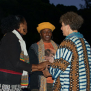 Debbie, Ouida, Fontanetta &amp; Mom at Campfire, Born To Drum 2015