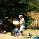 Regina in Field with Hand Drum, Born To Drum 2018