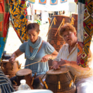 Suki &amp;amp; Sarah at Ghana Drums, Born To Drum 2018