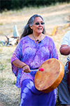 Neena McNair with hand drum